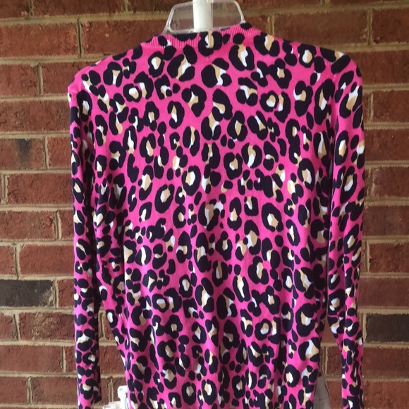 Crown & Ivy Lightweight Cardigan :Magenta Leopard Print/Navy Blue/Khaki/White - Picture 4 of 6